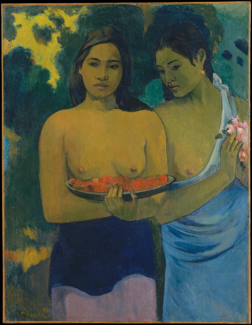 28. 망고꽃을 든 두 타히티 여인 (Two Tahitian Women)
