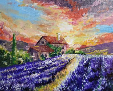 박리아_보라색 필드_27.3 x 22cm_캔버스 아크릴물감_2024 (1)